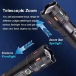 Powerful White Laser LED Flashlight 30000 mAh Battery - Image 3