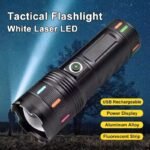 Powerful White Laser LED Flashlight 30000 mAh Battery - Image 2
